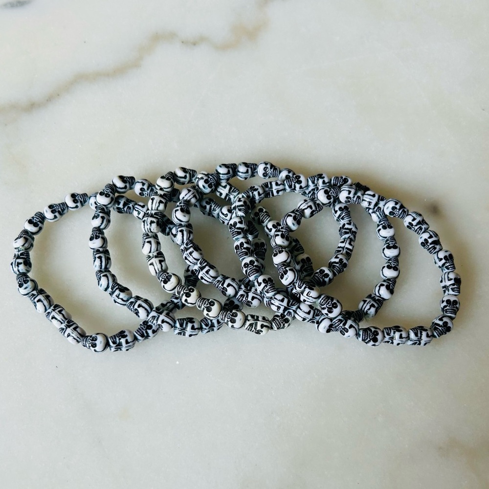 Set/6 Skull 💀 beaded bracelets